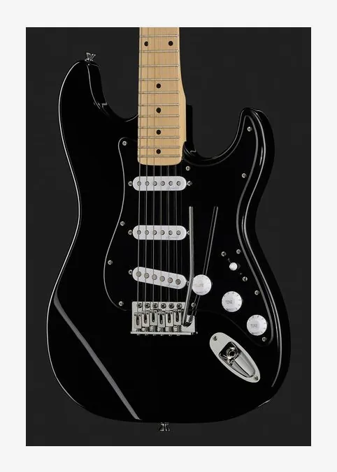 Harley Benton ST-57DG Black Tribute, manico e tastiera visti di lato