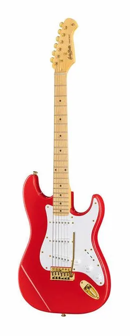 Harley Benton ST-59HM Fiesta Red in primo piano frontale