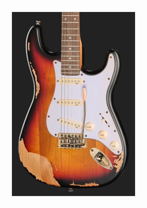 Harley Benton ST-62HA SB, paletta con meccaniche e logo