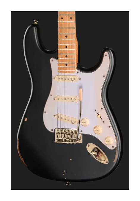 Harley Benton ST-62LA MN BK, manico e tastiera visti di lato