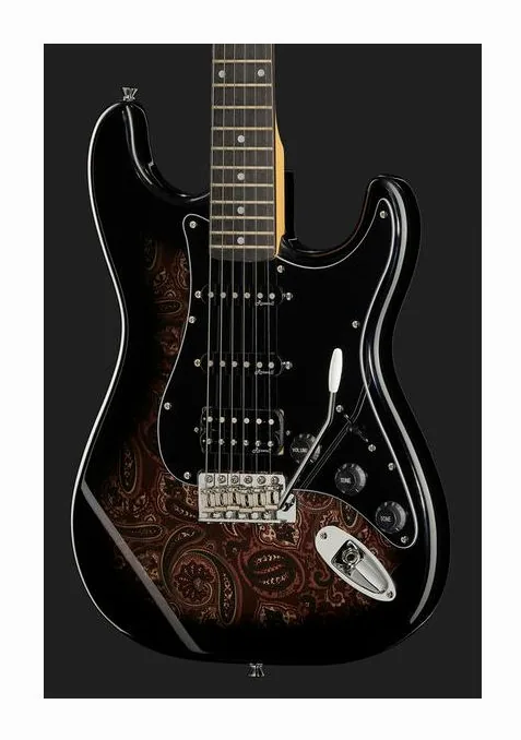 Harley Benton ST-70 Black Paisley, vista posteriore del corpo