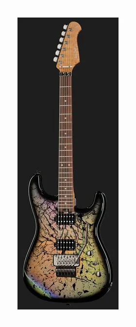 Harley Benton ST-80FR HH Holographic, curve del body viste dall'alto