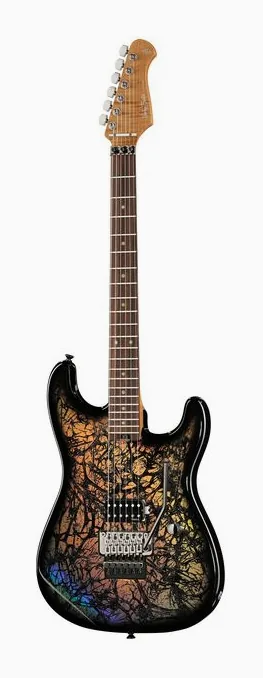 Harley Benton ST-80FR Holographic visto di fronte