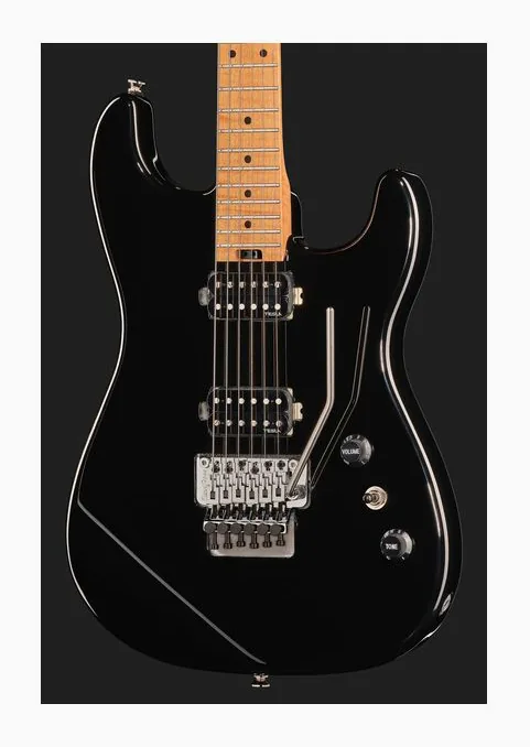 Harley Benton ST-80FR MN HH Black, profilo laterale del corpo