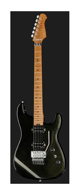 Harley Benton ST-80FR MN HH Lime Sparkle, capotasto e prime posizioni della tastiera