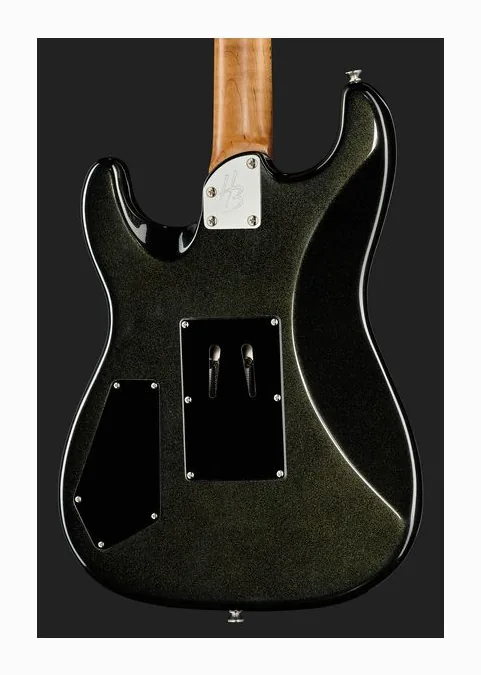 Harley Benton ST-80FR MN HH Lime Sparkle, paletta con meccaniche e logo