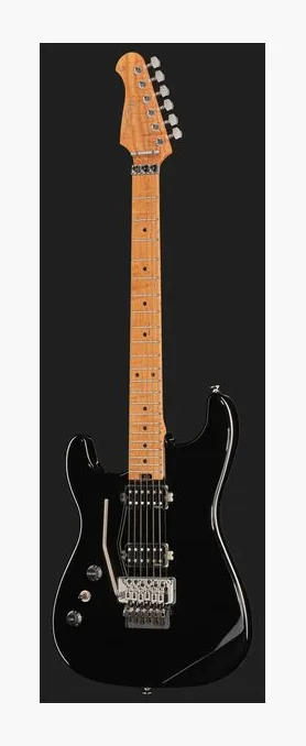 Harley Benton ST-80FR MN LH HH Black, vista posteriore del corpo