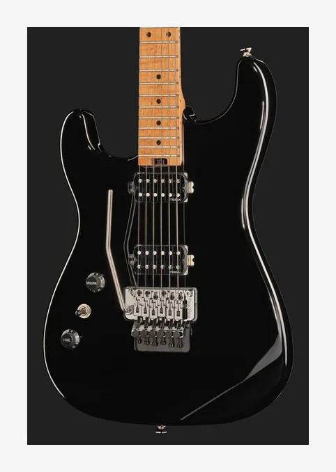 Harley Benton ST-80FR MN LH HH Black, vista posteriore del corpo