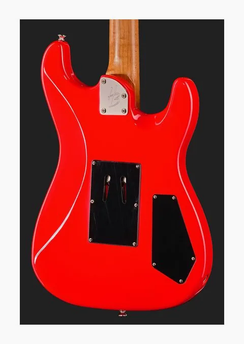 Harley Benton ST-80FR MN LH Radiant Red, paletta con meccaniche e logo