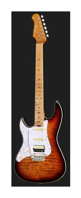 Harley Benton ST-Modern MN HSS LH FBB, corpo e verniciatura in primo piano