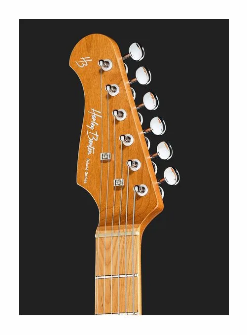 Harley Benton ST-Modern MN HSS LH FBB, corpo e verniciatura in primo piano