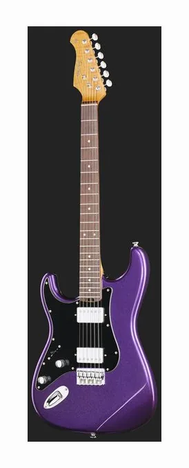 Harley Benton ST-Modern Plus HH LH PM, corpo e verniciatura in primo piano