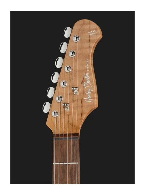 Harley Benton ST-Modern Plus HSS SBBL, manico e tastiera visti di lato