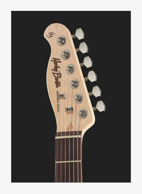 Harley Benton TE-20 BK Lefthand Std. 1, curve del body viste dall'alto