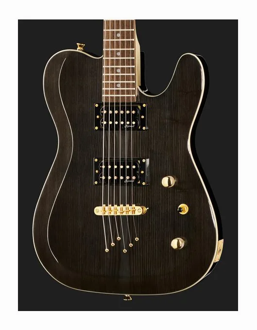 Harley Benton TE-40 TBK Deluxe Series, manico e tastiera visti di lato