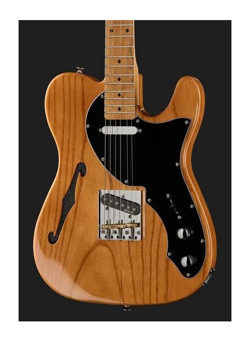 Harley Benton TE-69TL Hot Rod NT Roasted, manico e tastiera visti di lato
