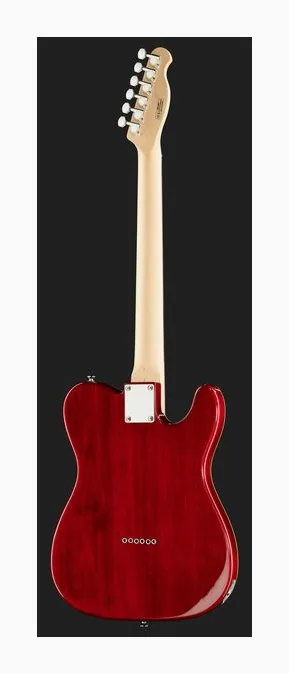 Harley Benton TE-90QM LH Trans Red, profilo laterale del corpo
