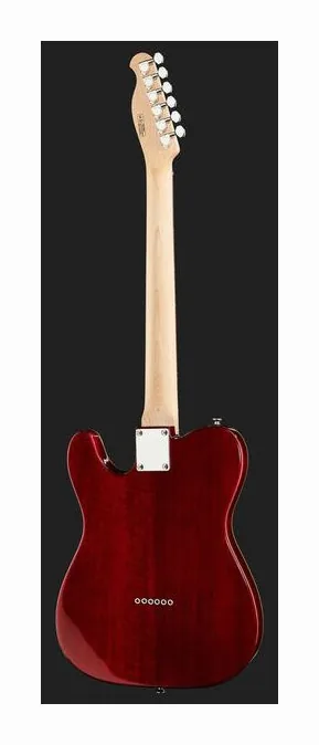 Harley Benton TE-90QM Trans Red, curve del body viste dall'alto