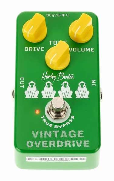 Harley Benton Vintage Overdrive, ingressi e uscite laterali