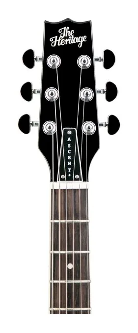 Heritage Guitar Ascent+ H-137 P90 Olive Drab, manico e tastiera visti di lato