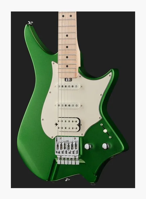 Hils HNS1M Metallic Emerald Green, manico e tastiera visti di lato