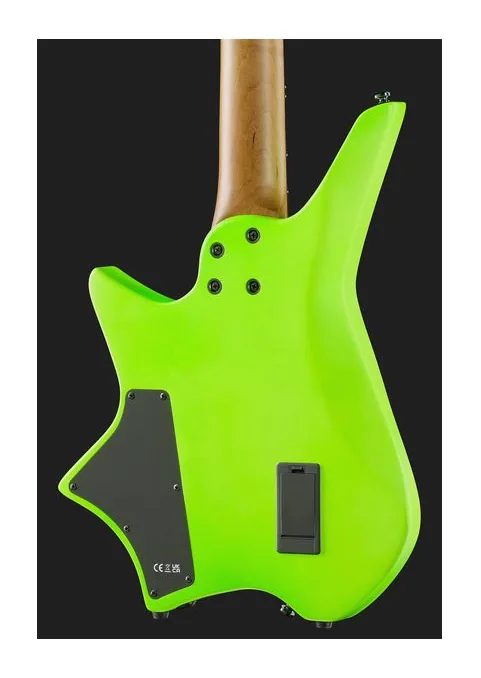 Hils HZ7 Satin Neon Green, manico e tastiera visti di lato