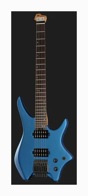 Hils Next HN3 Met. Electric Blue, manico e tastiera visti di lato