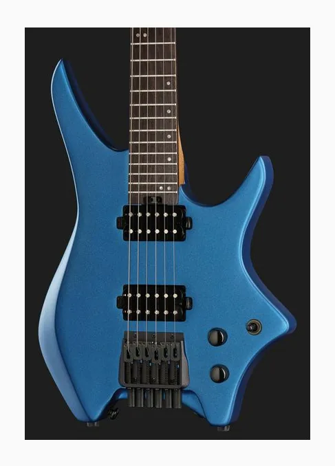 Hils Next HN3 Met. Electric Blue, manico e tastiera visti di lato