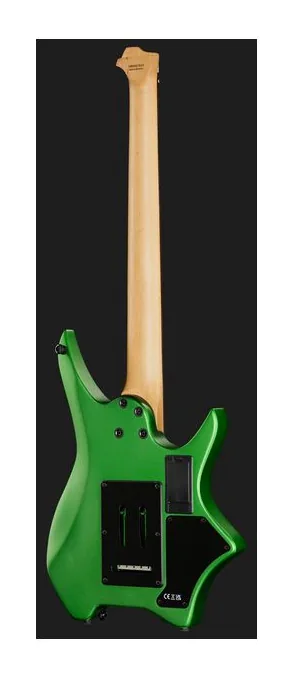Hils Next HN5 Met. Emerald Green LH, manico e tastiera visti di lato