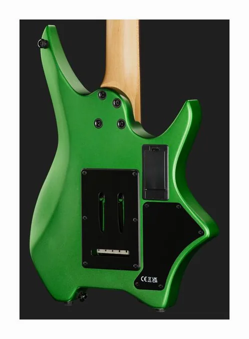 Hils Next HN5 Met. Emerald Green LH, manico e tastiera visti di lato