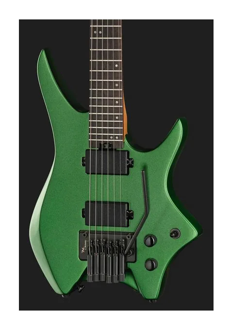 Hils Next HN5 Met. Emerald Green, manico e tastiera visti di lato