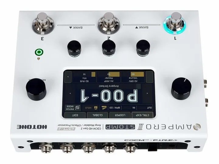 Hotone Ampero II Stomp, led e interruttore a pedale