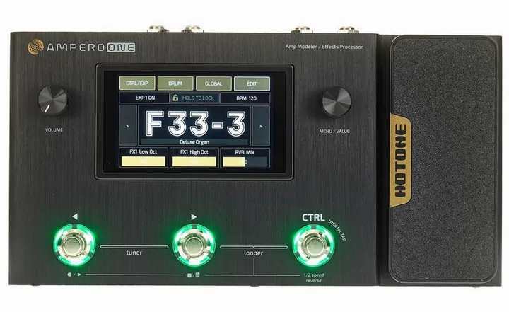 Hotone MP-80 Ampero One, vista laterale del cabinet