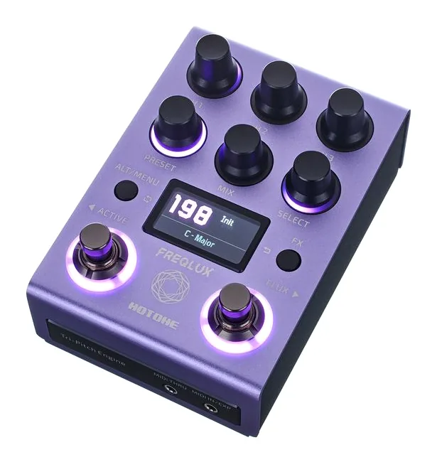 Hotone NP-200 Freqlux TriPitch Engine in primo piano frontale