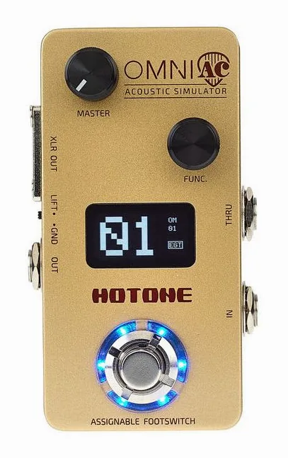 Hotone Omni AC Acoustic Simulator, connettori sul retro dell'unita
