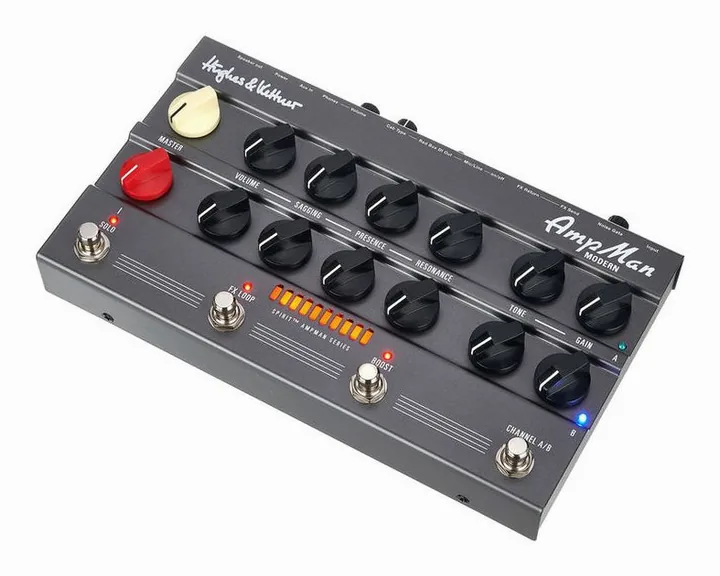 Hughes & Kettner Spirit AmpMan Modern, logo e finiture del pannello frontale