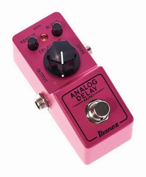 Ibanez ADMini Delay Pedal, grafica del pannello superiore
