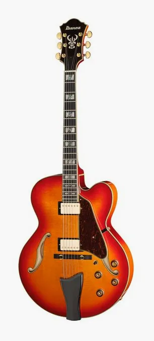 Ibanez AF115-AWB fotografato frontalmente