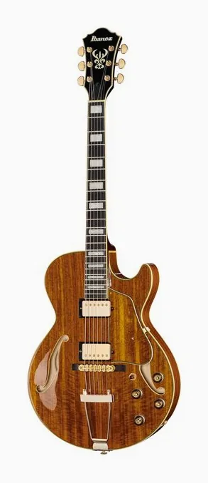 Ibanez AG95K-NT inquadrato di fronte su sfondo neutro