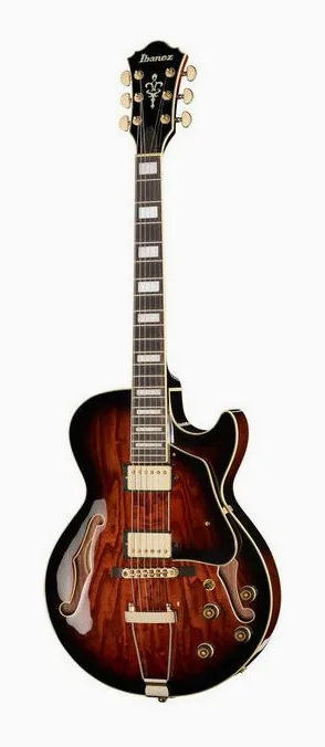 Ibanez AG95QA-DBS in primo piano frontale