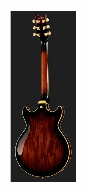 Ibanez AM153QA-DBS, curve del body viste dall'alto