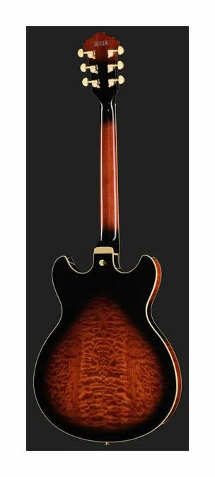 Ibanez AS93QMSP-DBS, paletta con meccaniche e logo
