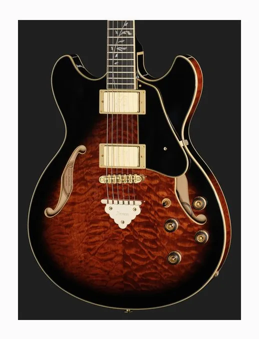Ibanez AS93QMSP-DBS, selettore pickup e jack di uscita