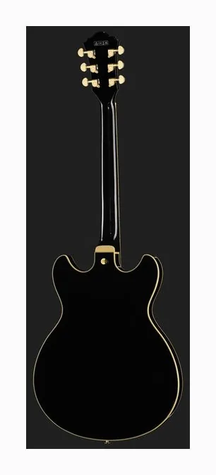 Ibanez AS93SP-BK, corpo e verniciatura in primo piano