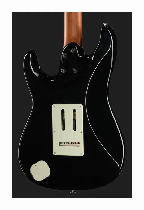 Ibanez AZ2203N-BK, corpo e verniciatura in primo piano