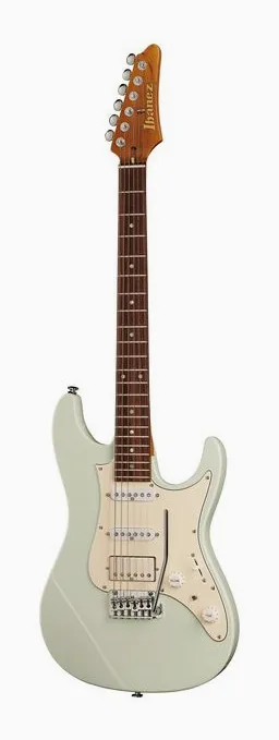 Ibanez AZ2204NW-MGR Prestige inquadrato di fronte su sfondo neutro
