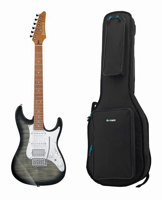 Ibanez AZ22S1F-TKS w/Bag in primo piano frontale