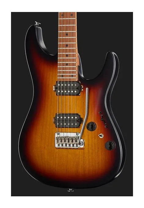 Ibanez AZ2402-TFF, curve del body viste dall'alto