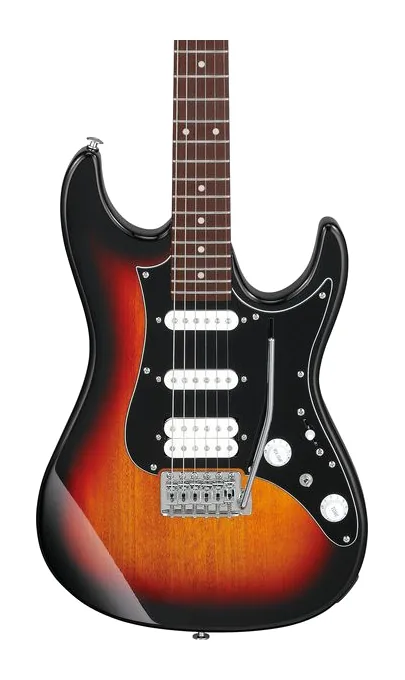 Ibanez AZES40B-TSN, corpo e verniciatura in primo piano