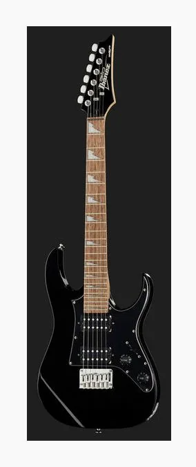 Ibanez GRGM21-BKN E-Guitar Mic, curve del body viste dall'alto